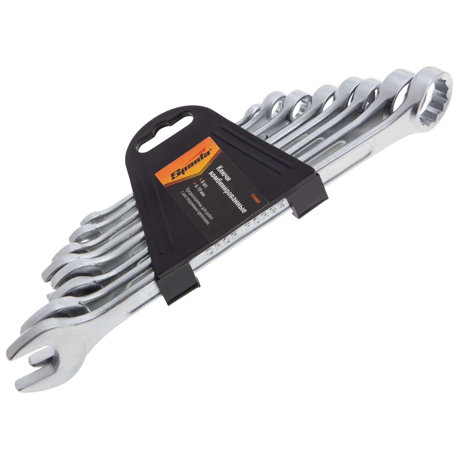 Набор ключей комбинированных Sparta хромированные 6-19мм 8шт - фото 3