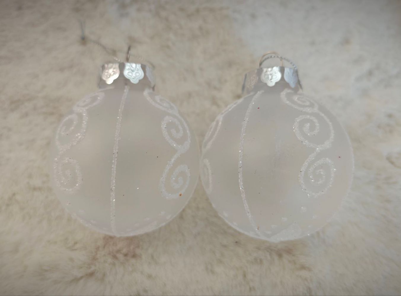 Набор Шар матовый кружева 2шт 8см Магия праздника MAG1939 - фото 2