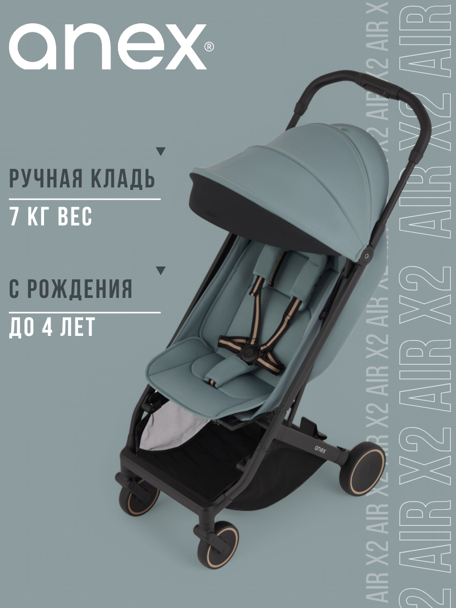 Коляска прогулочная Anex AIR-X2 голубой - фото 1