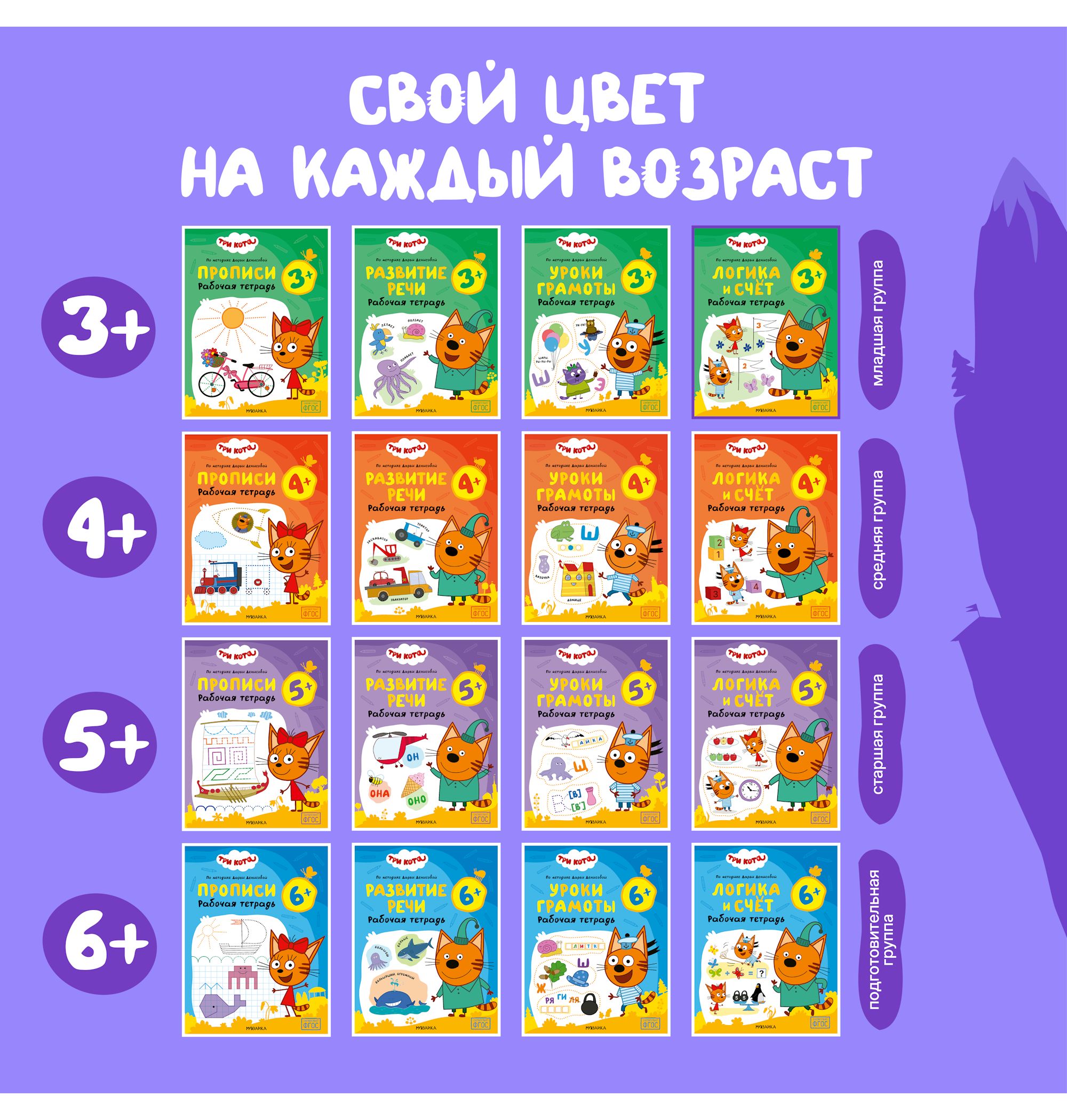 Тетради рабочие МОЗАИКА kids Три кота Логика и счет 3+ - фото 10