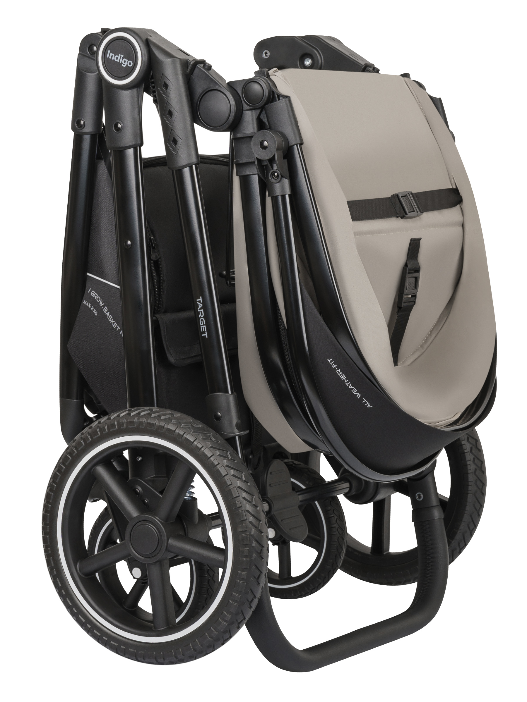 Коляска трансформер Indigo TARGET 3в1 бежевый - фото 35