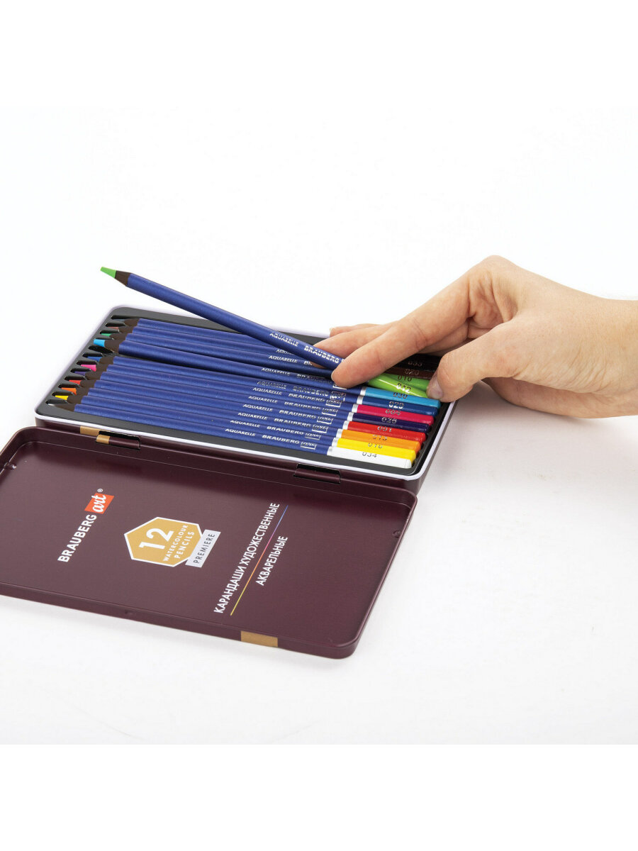 Карандаши акварельные Brauberg 12 шт. - фото 21