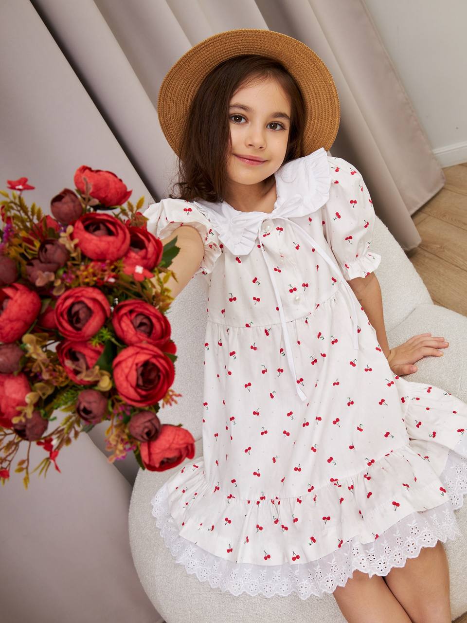 Платье Sofisha kids Plat.vorot.cherry - фото 2