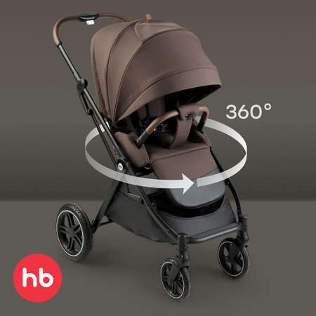 Коляска прогулочная Happy Baby Luna 360 коричневый