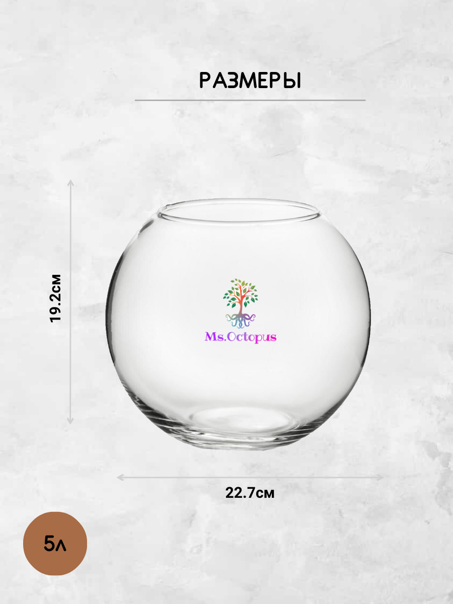 Аквариум Ms.Octopus шар 5л - фото 3