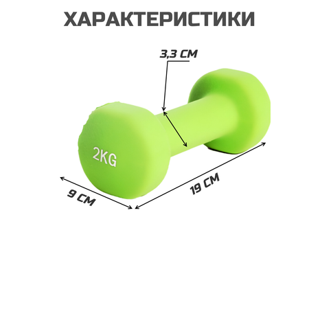 Гантели Summus зеленые