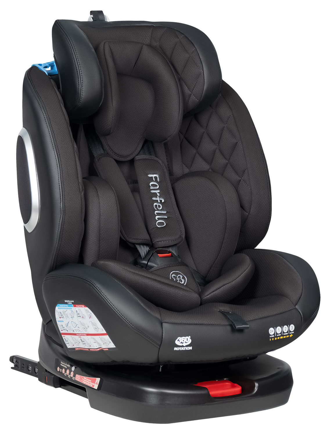 Автокресло Farfello YB102A Isofix 0+/1/2/3 (0-36 кг) черный - фото 11