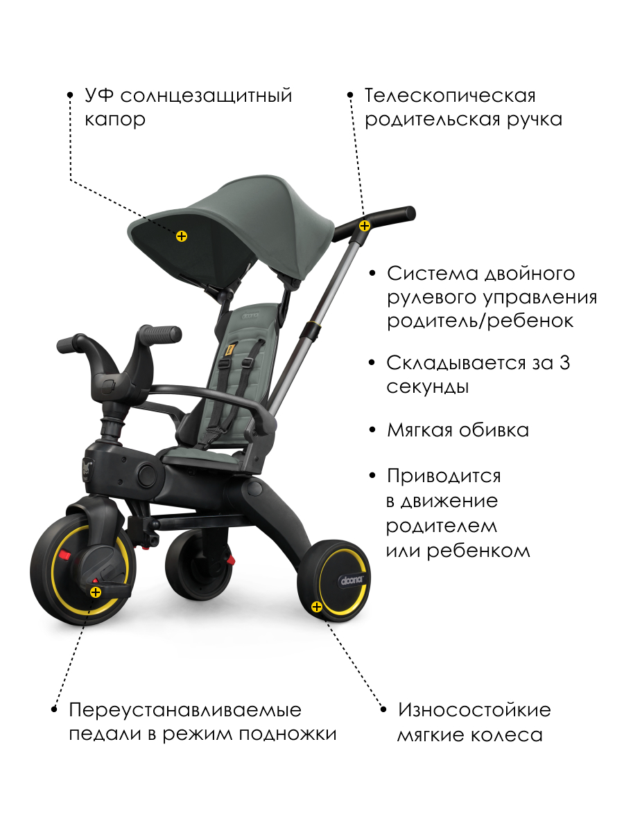 Трехколесный велосипед Doona 8 дюймов - фото 3