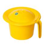 Горшок elfplast детский Кроха с крышкой желтый