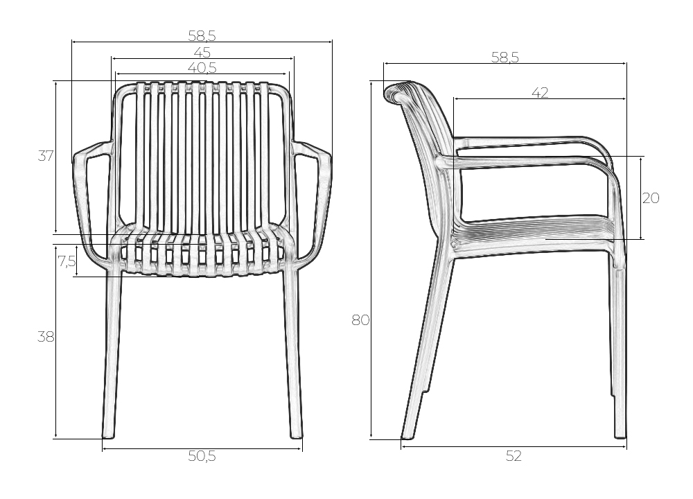 Стул DOBRIN WALTER 3 шт. - фото 9