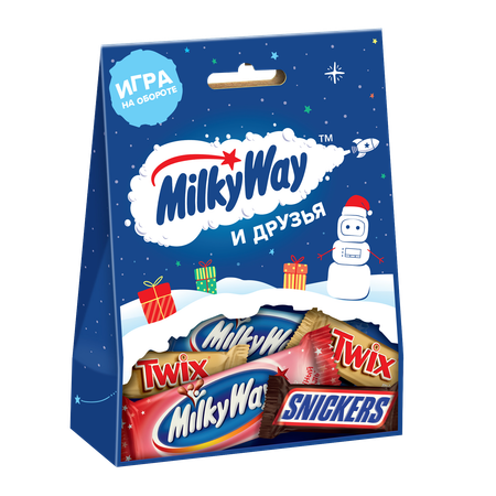 Набор шоколадных конфет Milky Way и Друзья Подарок от Деда Мороза 85г