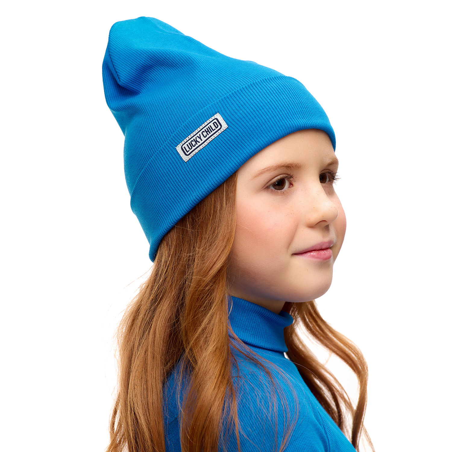 Шапка Lucky Child 77-9/васильковый/2-12 - фото 1