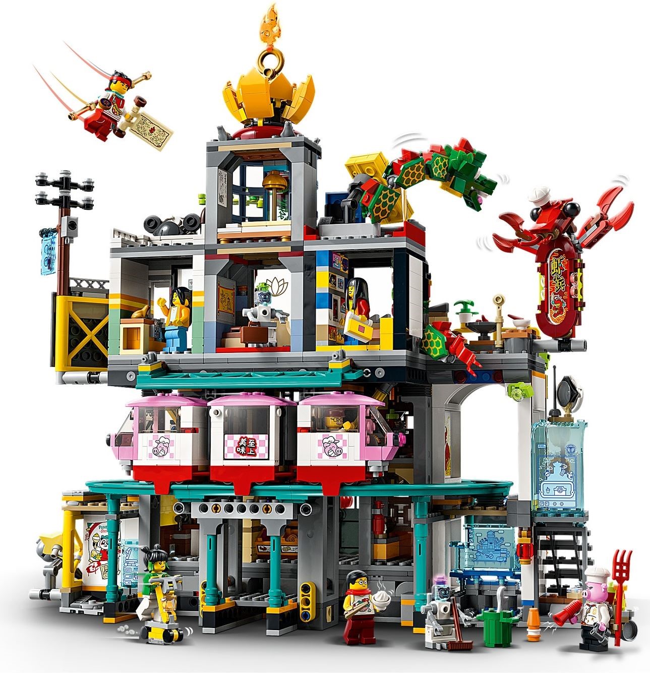 Конструктор LEGO Monkie kid Город Фонарей 2187 дет. - фото 8