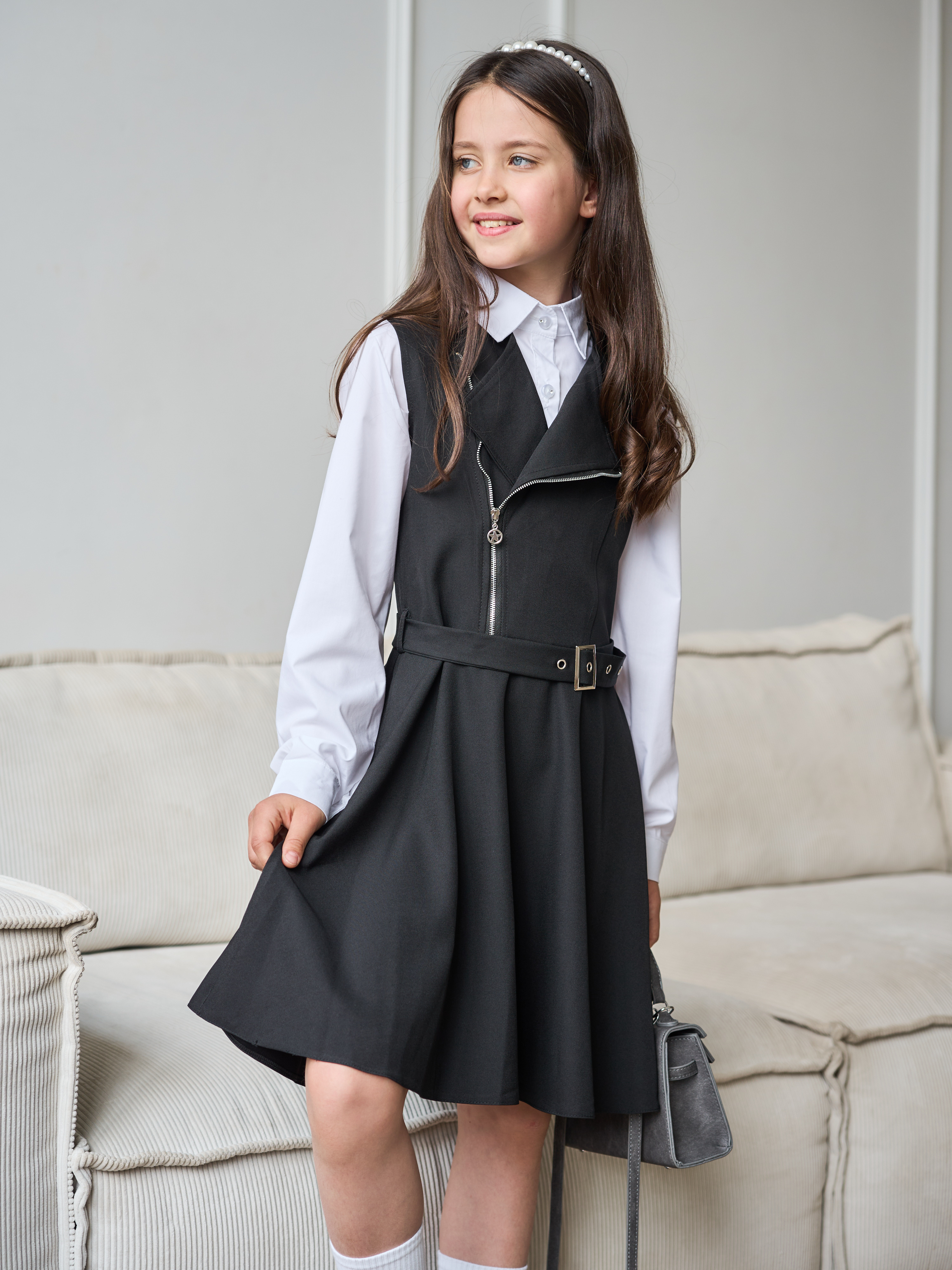 Сарафан СИНЯЯ МОДА W9804C-G39 - фото 1