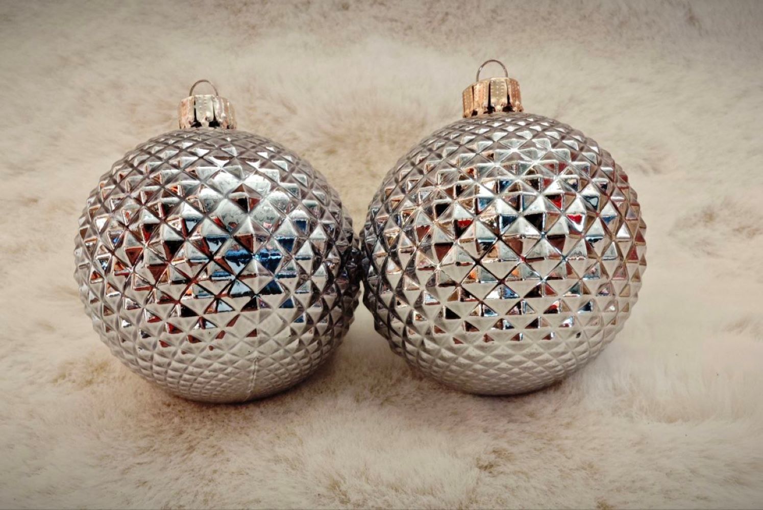 Шар Серебрянный крисстал 2шт6см Магия праздника MAG1903-G - фото 1