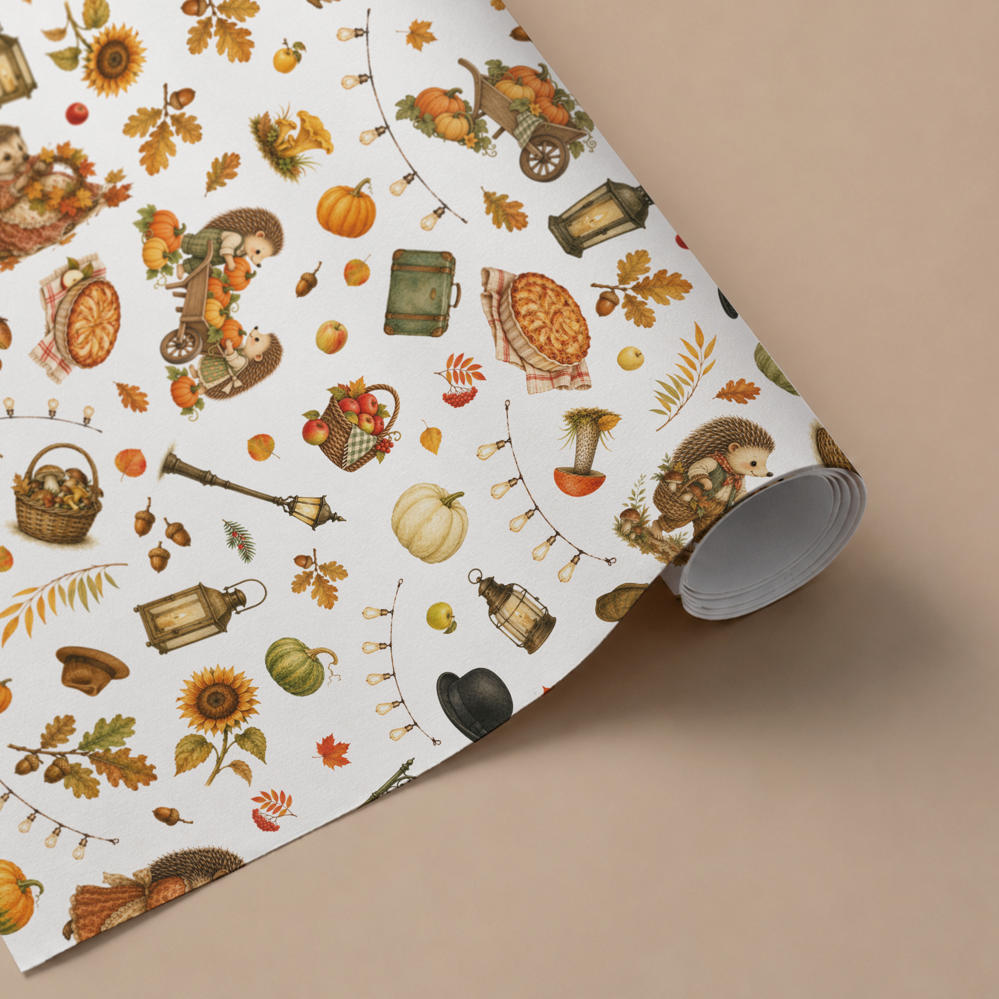 Упаковочная бумага с рисунком Gift Mania Ёжики - фото 7