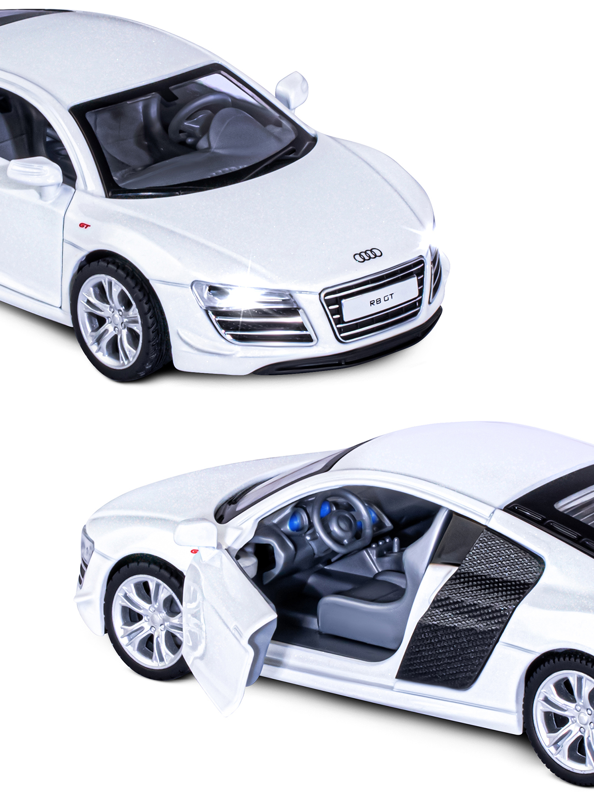 Автомобиль АВТОпанорама Audi R8 GT 1:32 JB1251310 - фото 9