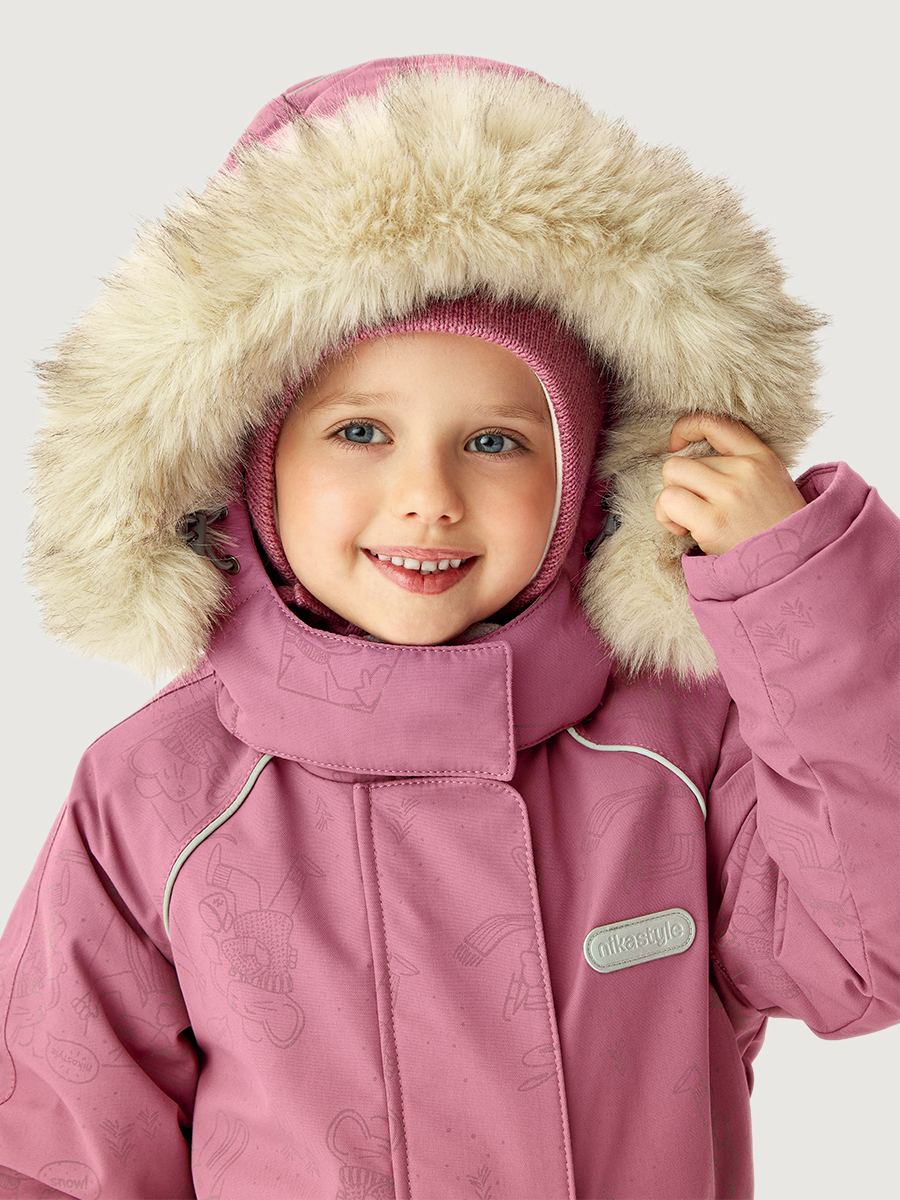 Комбинезон NIKASTYLE 8з0826 ягодный мусс/серый - фото 6