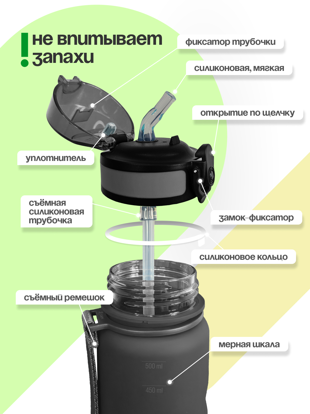 Бутылка UZSPACE 500 мл - фото 2