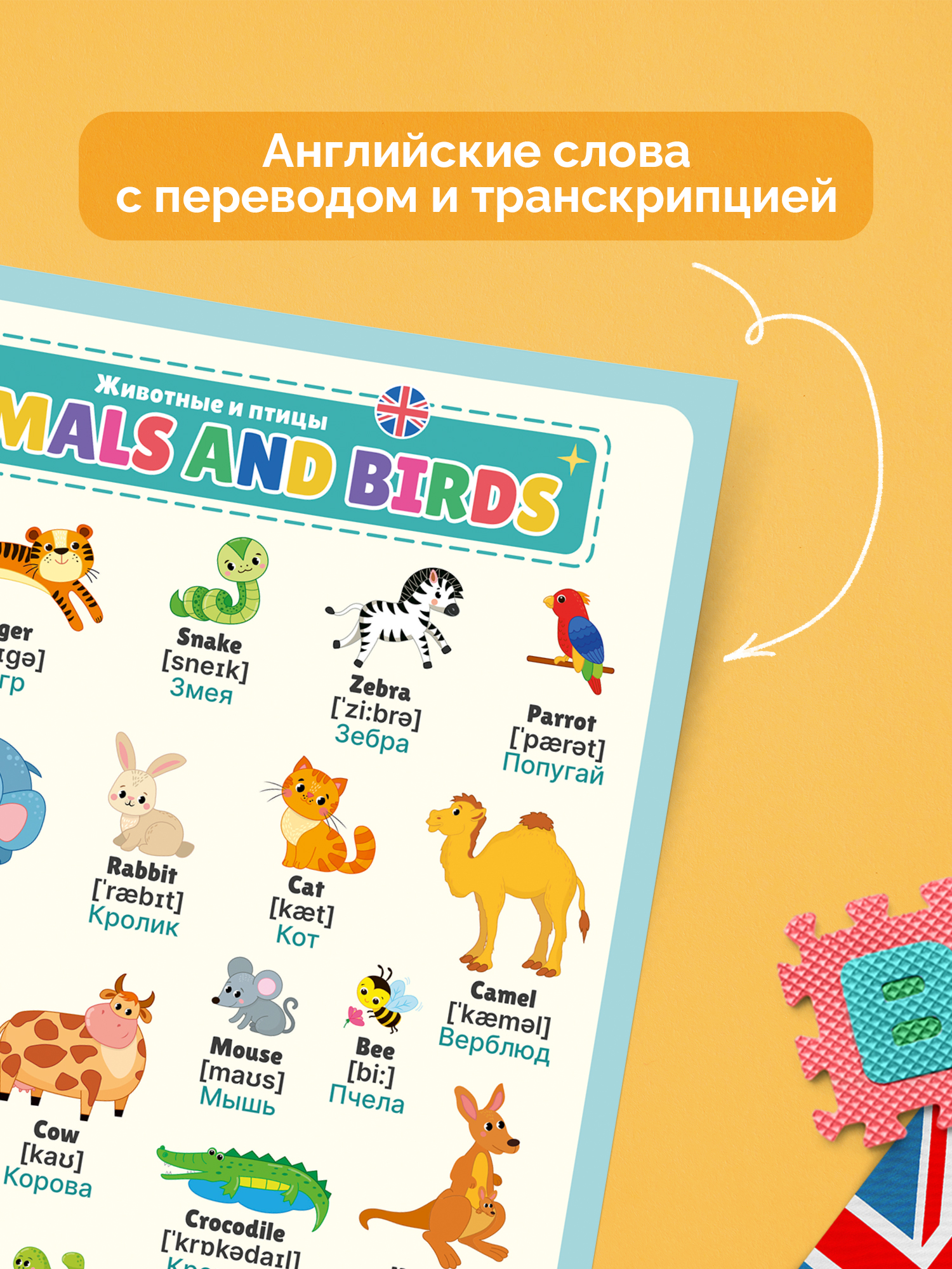 Плакат Выручалкин «Английский язык для малышей» - фото 7