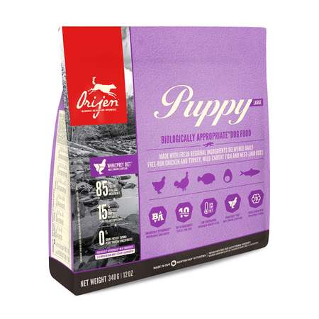 Корм для щенков ORIJEN Puppy large беззерновой с цыпленком 340г