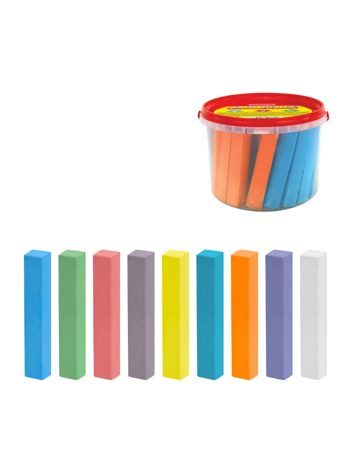 Мел сухой Пифагор 40 шт. - фото 2