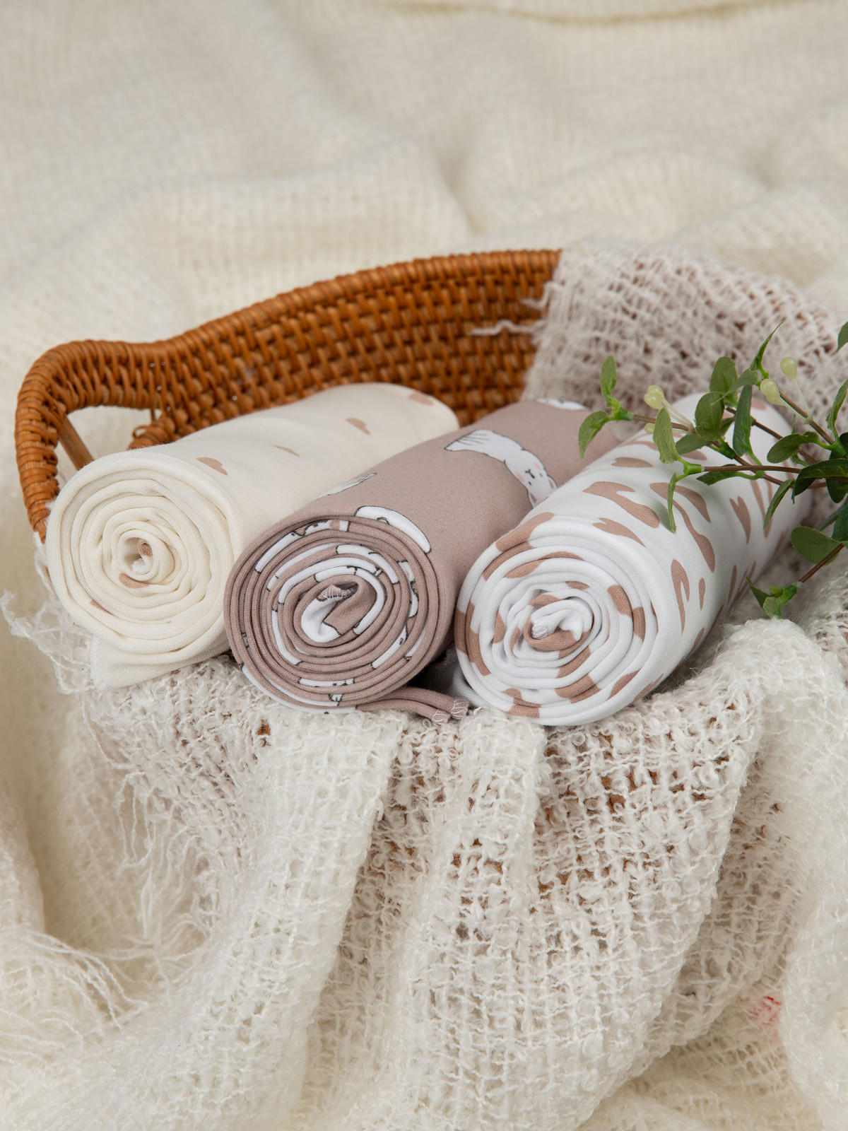 Пелёнка inlovery трикотаж 85х100 см 3 шт. - фото 3