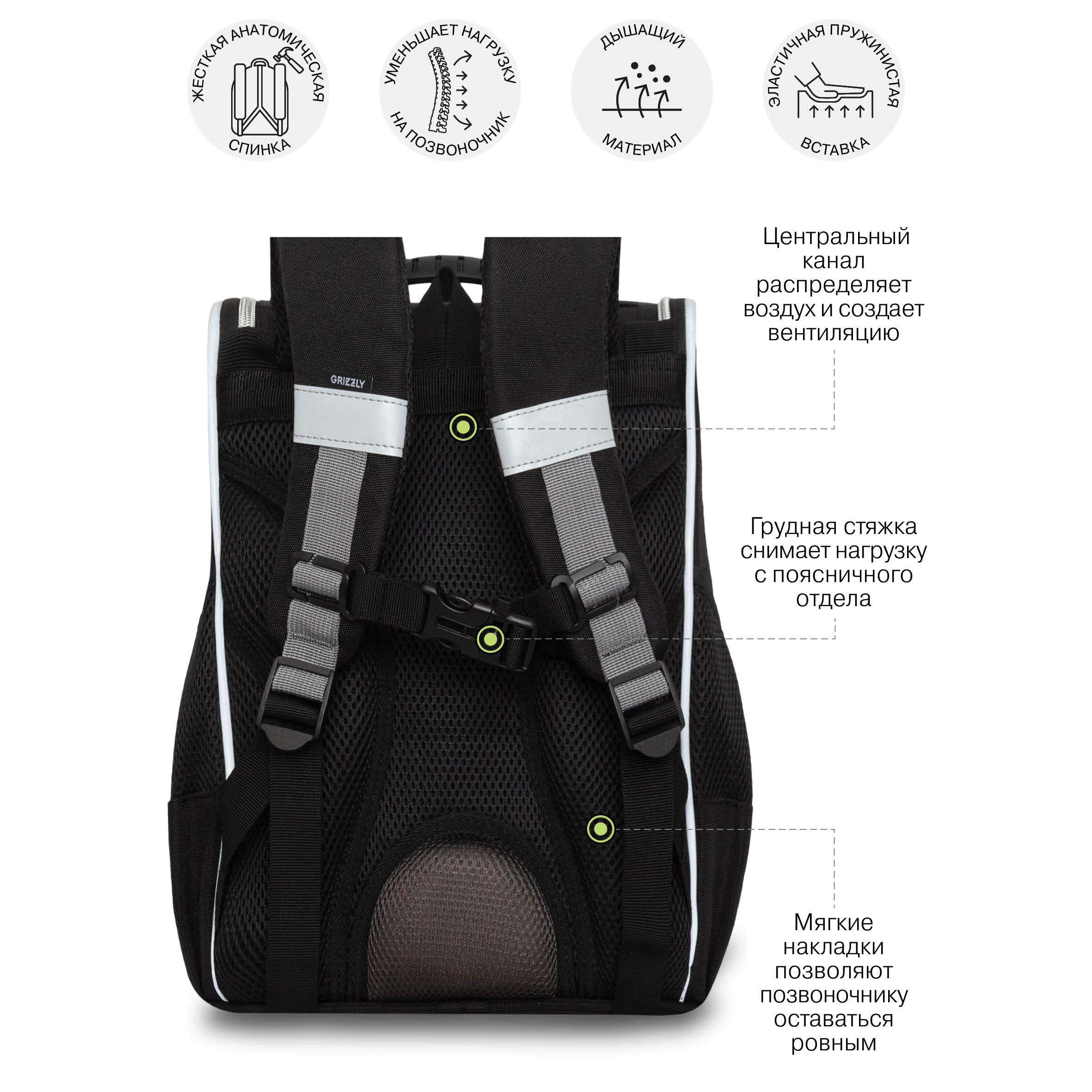 Ранец Grizzly Котик - фото 8