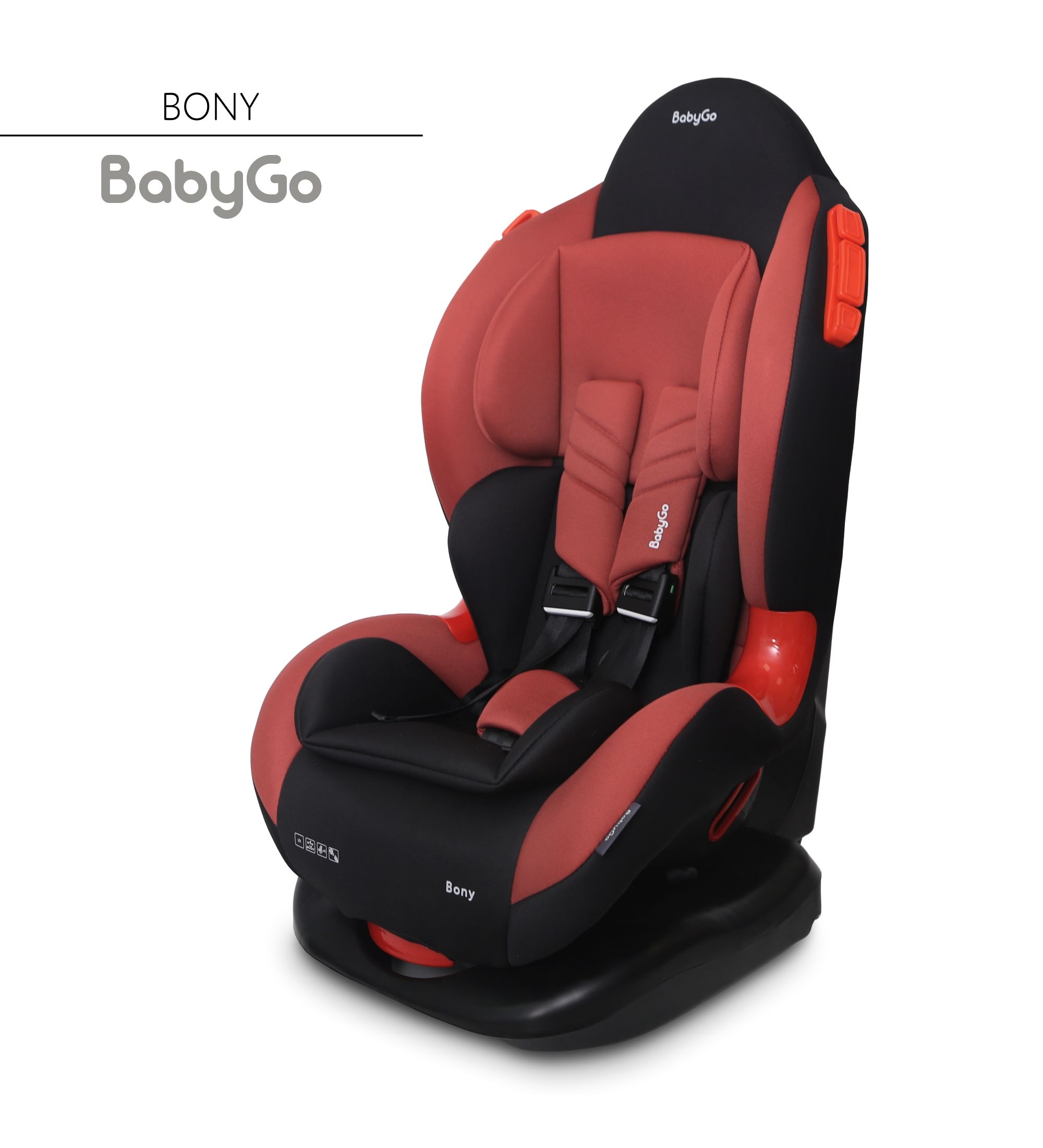 Автокресло BabyGo Bony New 1/2 (9-25 кг) оранжевый - фото 2