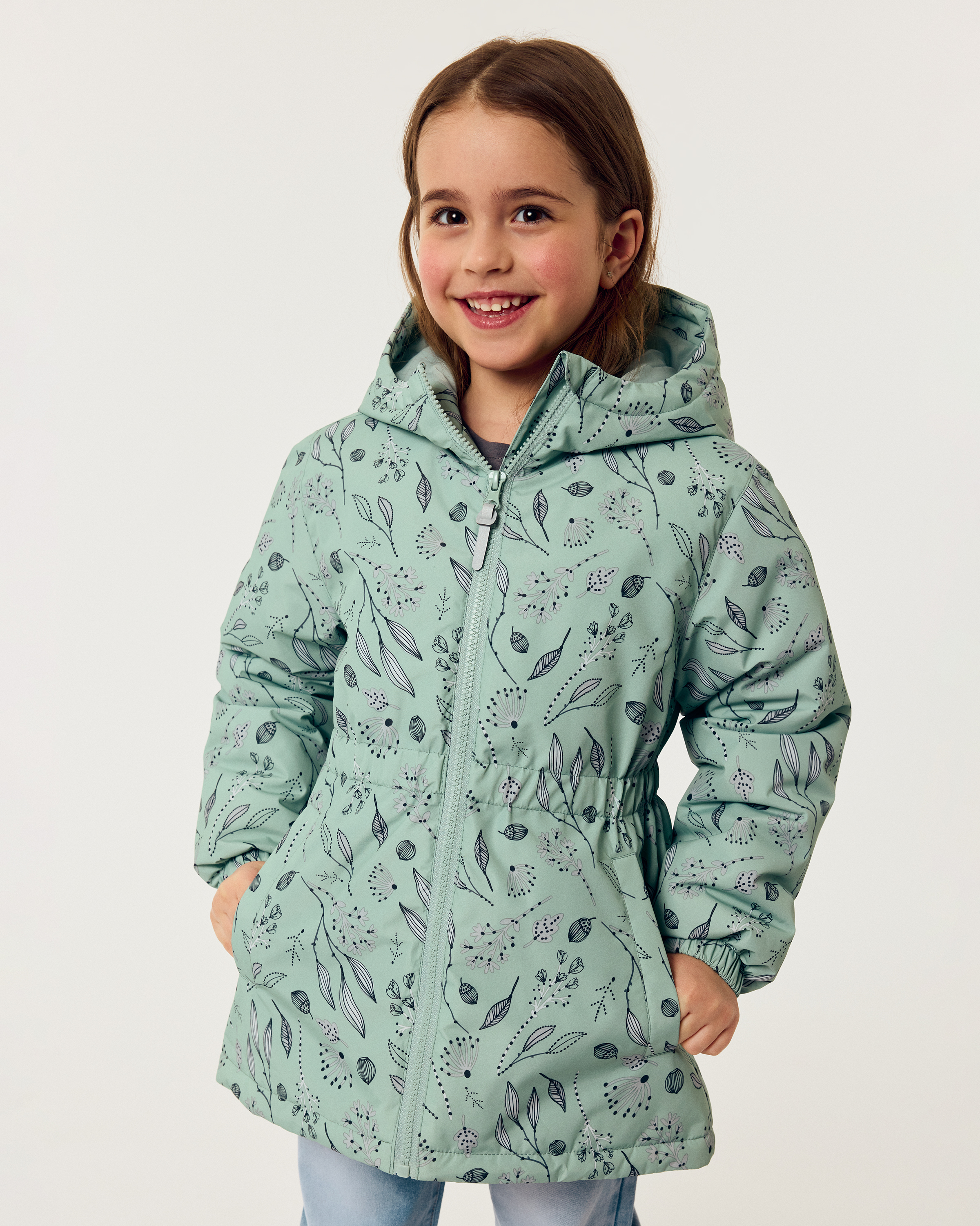 Изображение товара Демисезонная куртка Futurino для девочки с цветочным принтом