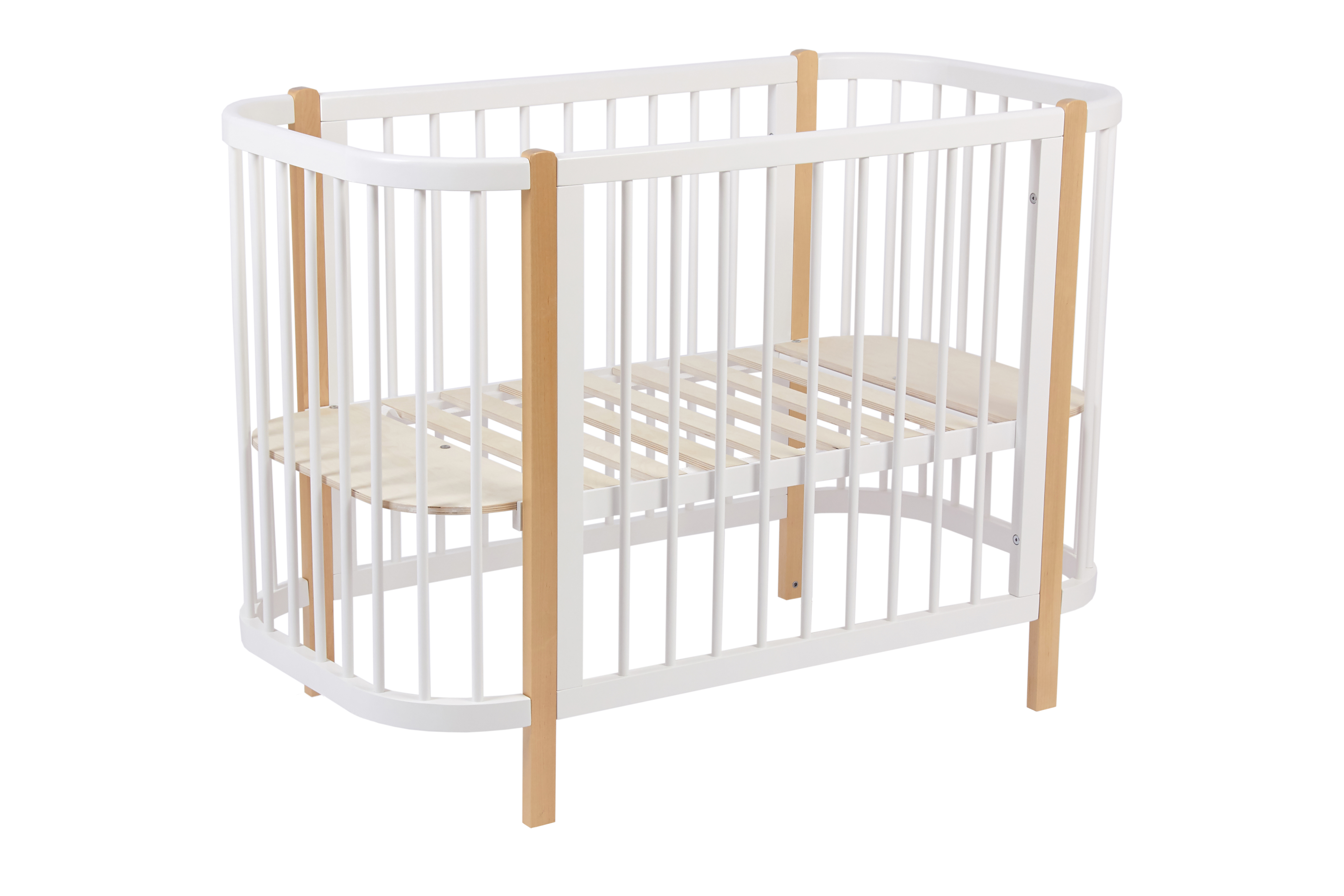Детская кроватка Polini kids 350 прямоугольная, продольный маятник (белый) - фото 2