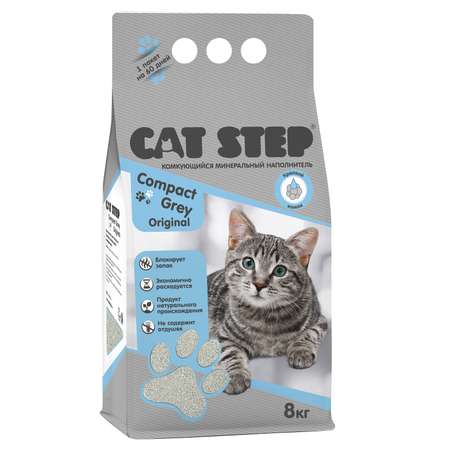 Наполнитель Cat Step л комкующийся, минеральный