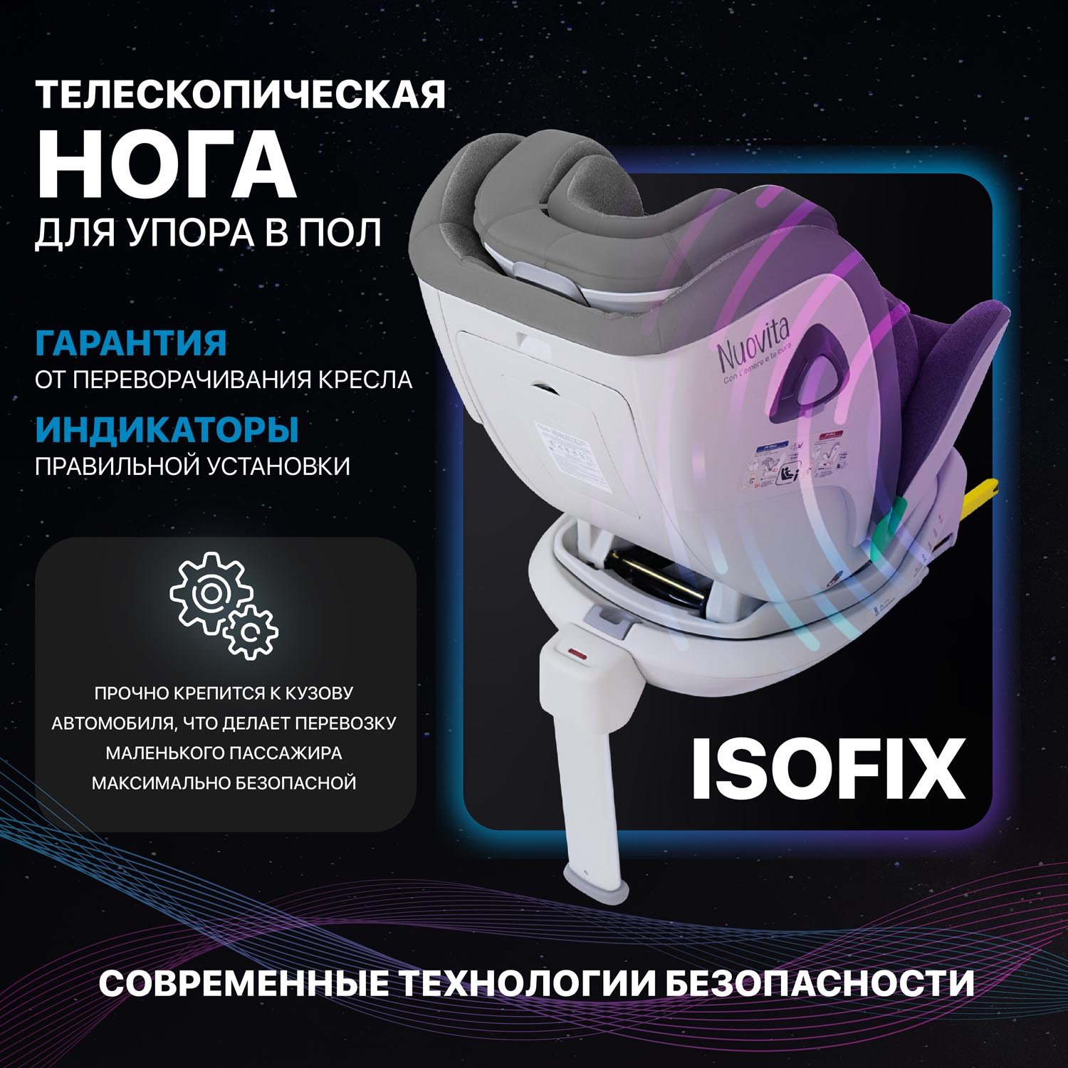 Автокресло Nuovita Maczione NiS1-1 Isofix 0+/1 (0-18 кг) серый - фото 5