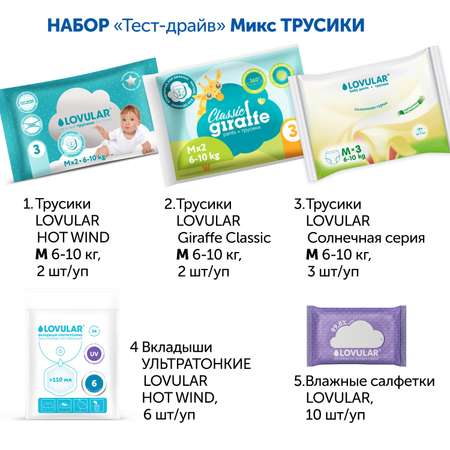 Набор LOVULAR Тест-драйв Микс Трусики
