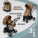 Коляска 3в1 Nuovita Luno 3 в 1 коричневый