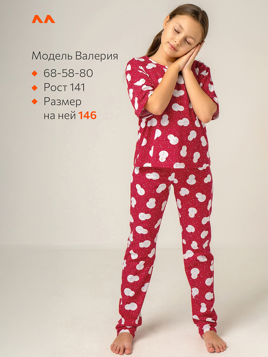 Пижама HappyFox HF6000DSPснеговики.на.красном - фото 3