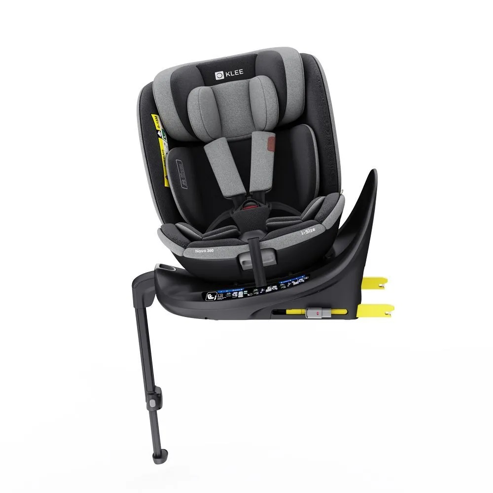 Автокресло KLEE Nova 360 i-Size Isofix 0+/1/2/3 (0-36 кг) серый - фото 4