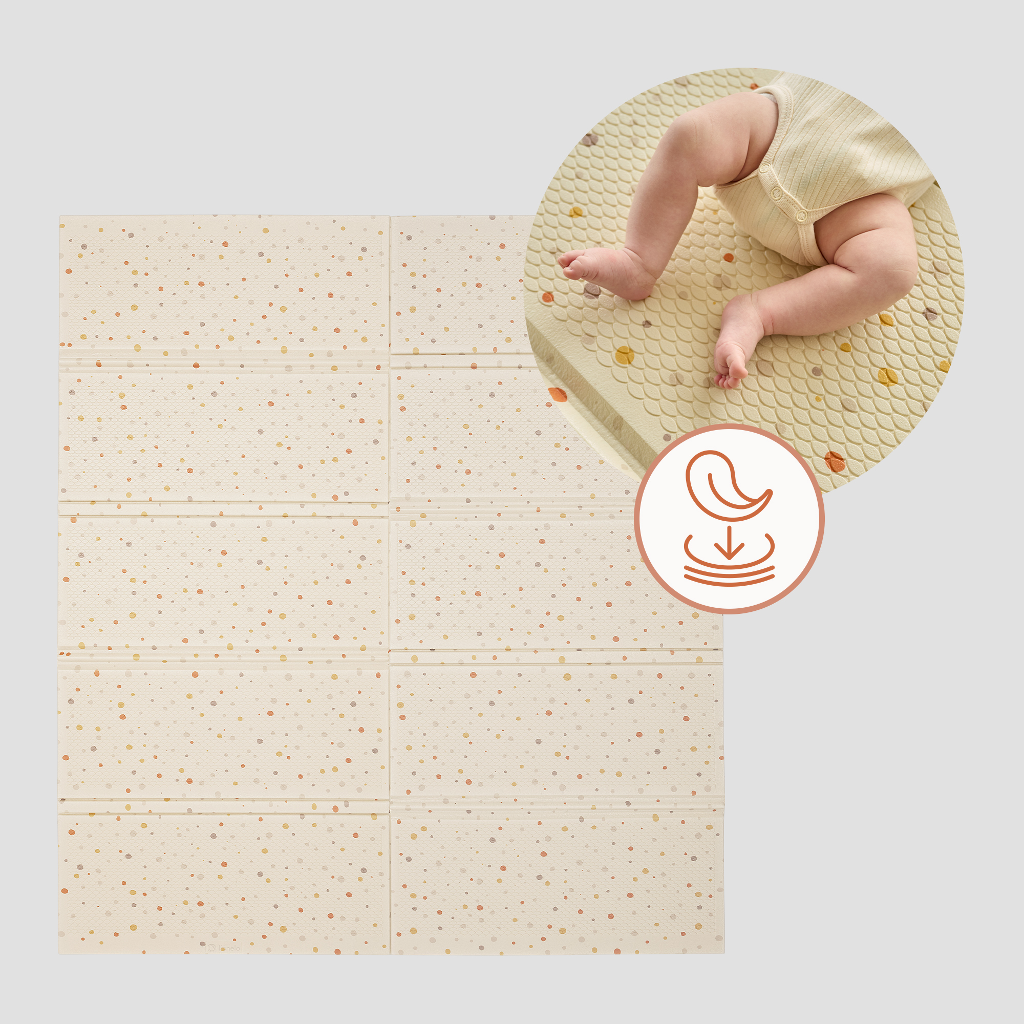 Детский складной коврик Lionelo Zora 180 x 201 см - фото 2