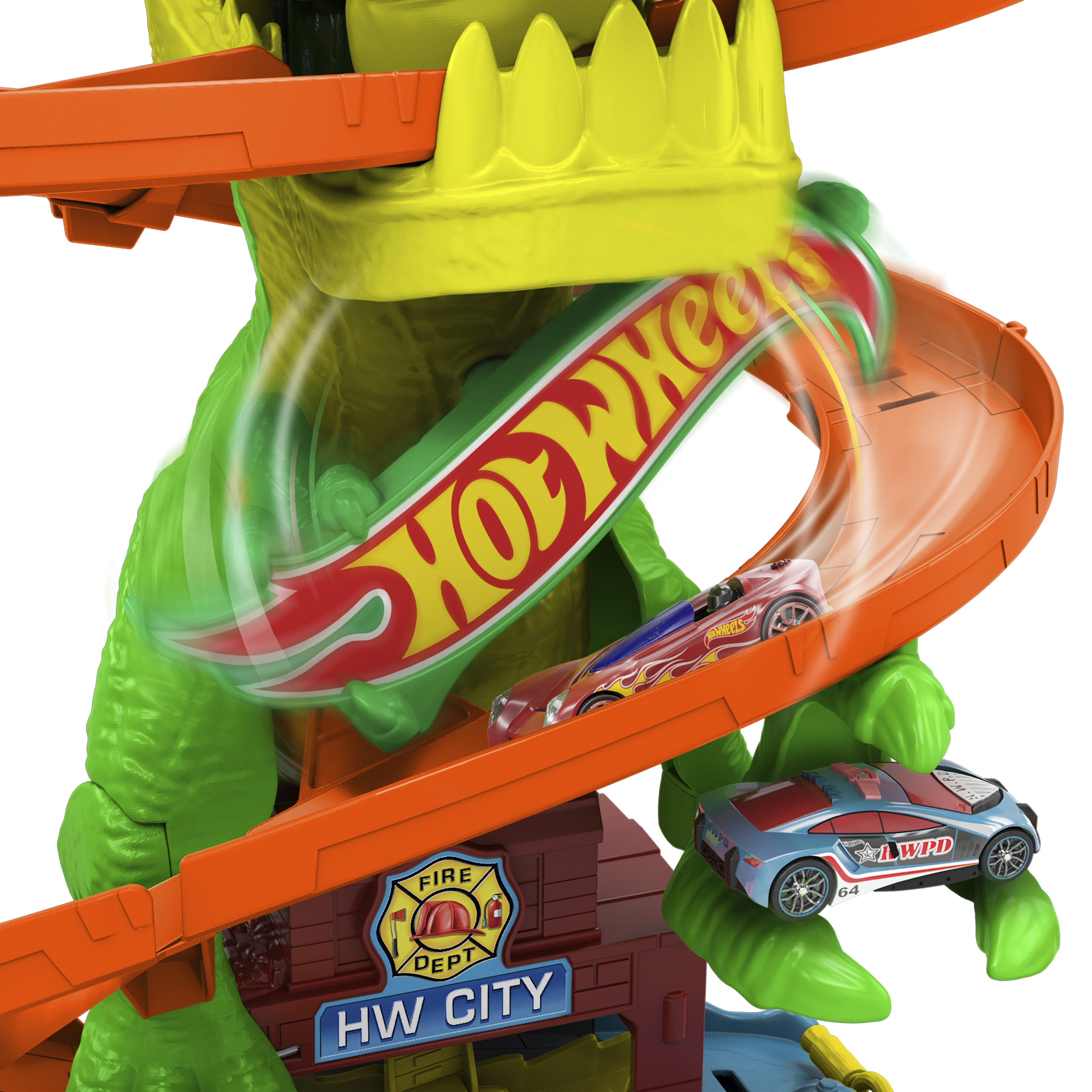 Трек Hot Wheels JBM73 битва с динозавром JBM73 - фото 5