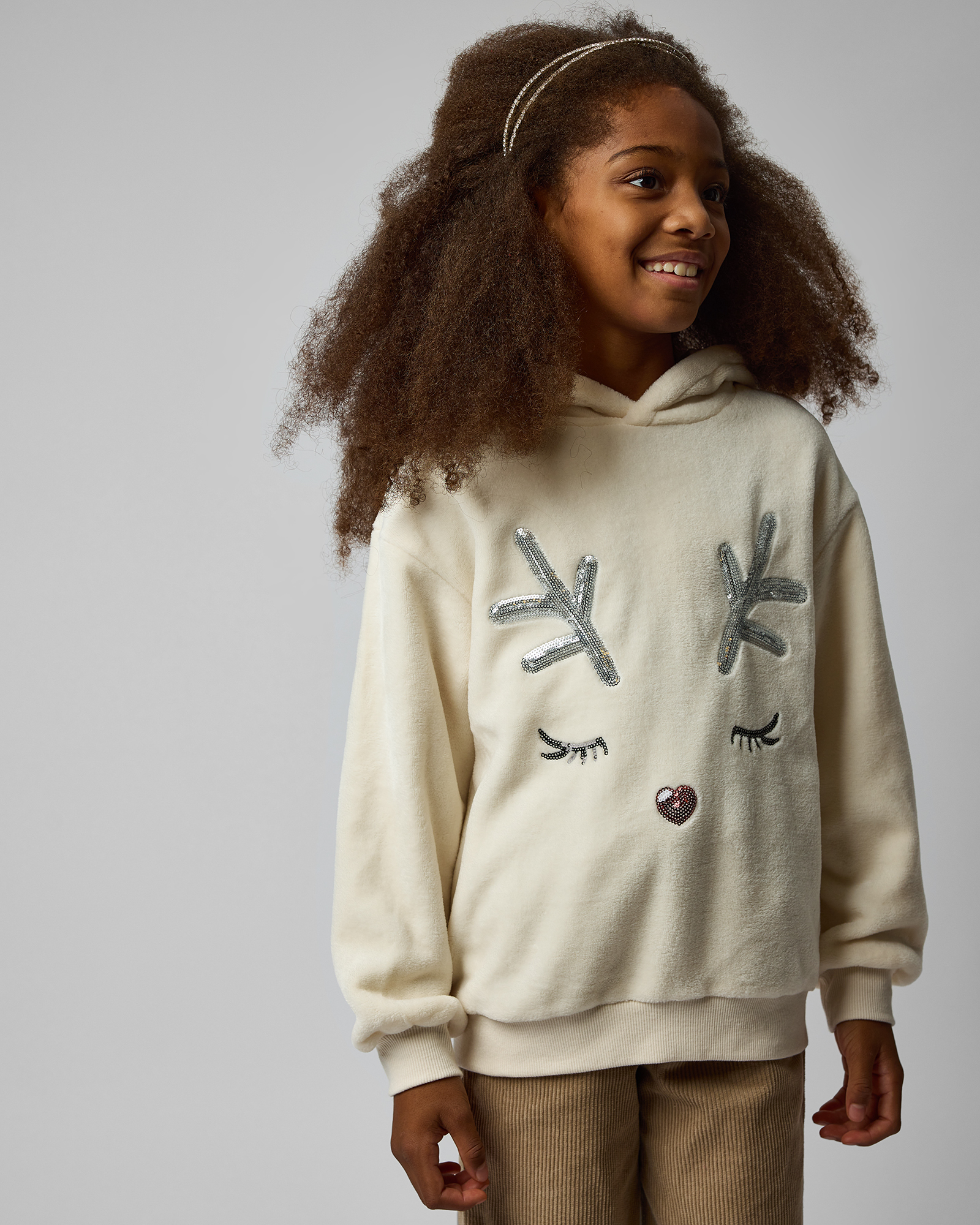 Худи Futurino с пайетками W24NY-G35FUtg-F0 - фото 1