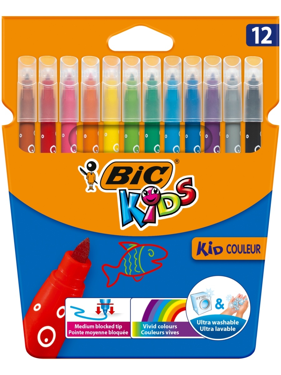 Фломастеры BIC 12 цв. - фото 1