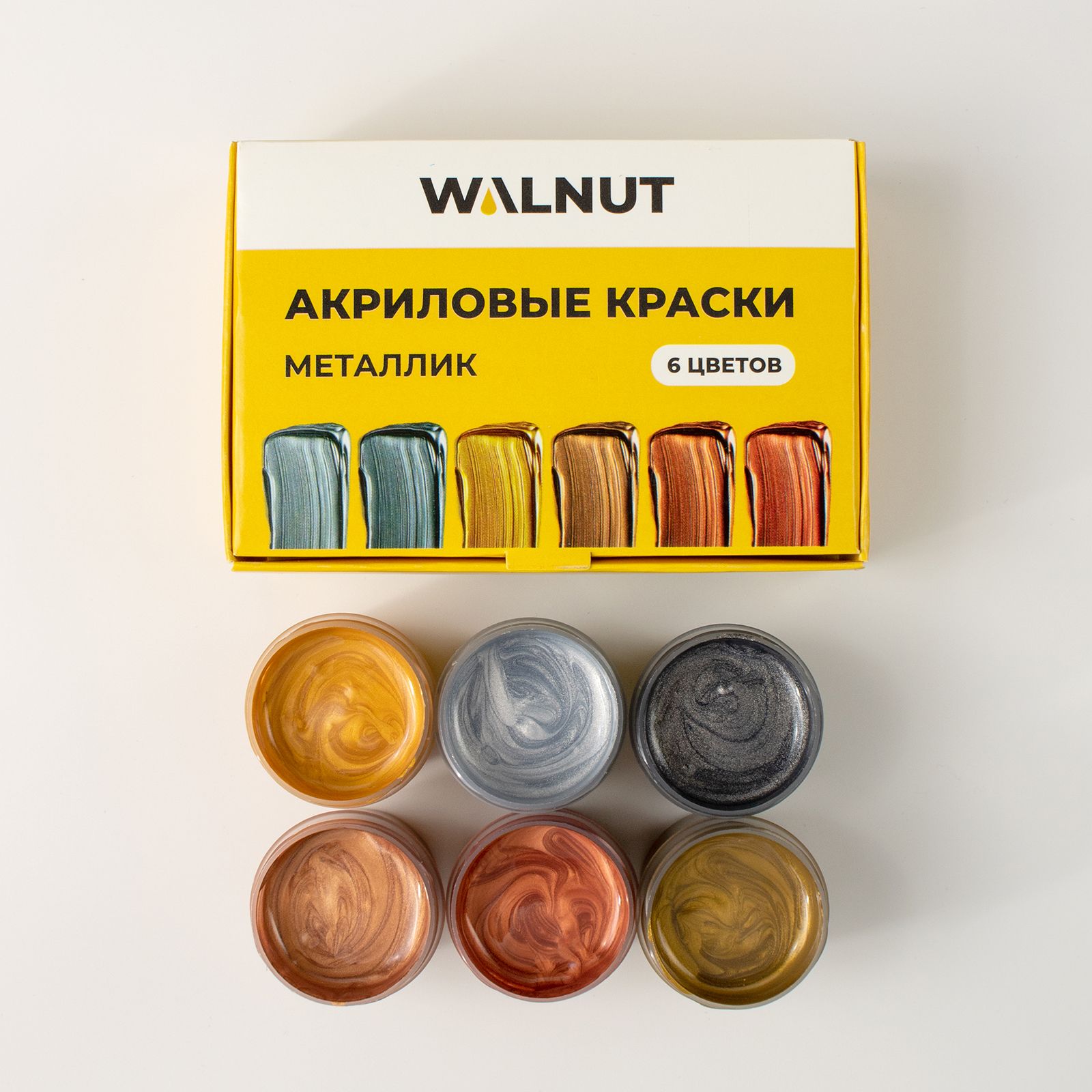 Краски акриловые WALNUT 6 цв. - фото 6