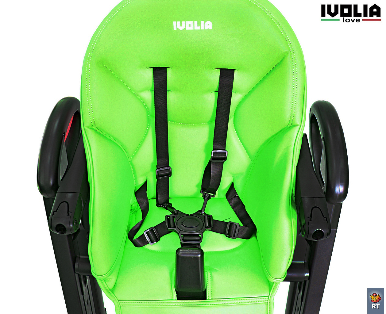 Стульчик для кормления Ivolia LOVE 02 4 колеса green трансформер - фото 15
