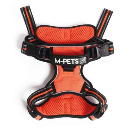 Шлейка для собак M-Pets S Оранжевый-Черный 10818099