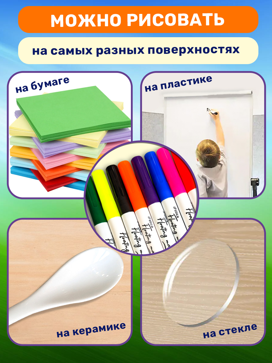 Книга Айфолика Многоразовая тетрадь-развивашка для детей 2-3-4 лет + 8 плавающих фломастеров - фото 9
