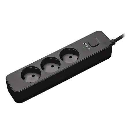 Сетевой фильтр Perfeo POWER STREAM 2500W 3.0 м 3 розетки черный