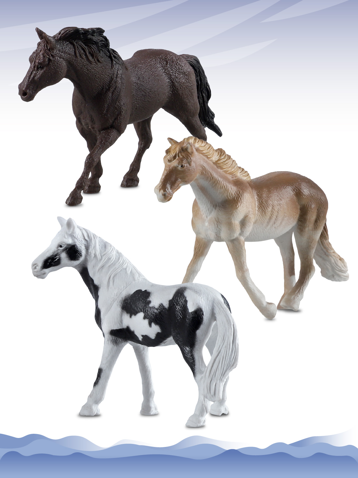 Игровой набор DARWIN Животные Лошади 3шт - фото 5