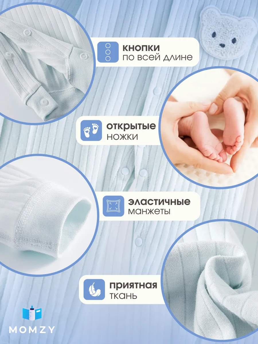 Комбинезон Momzy слипголубой - фото 2