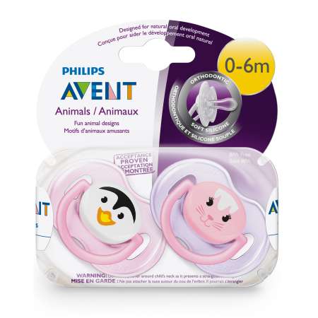 Пустышка Philips Avent ортодонтическая от 0 мес. 2 шт.