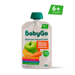 Пюре BabyGo яблоко-морковь-персик с 6 мес 90 г